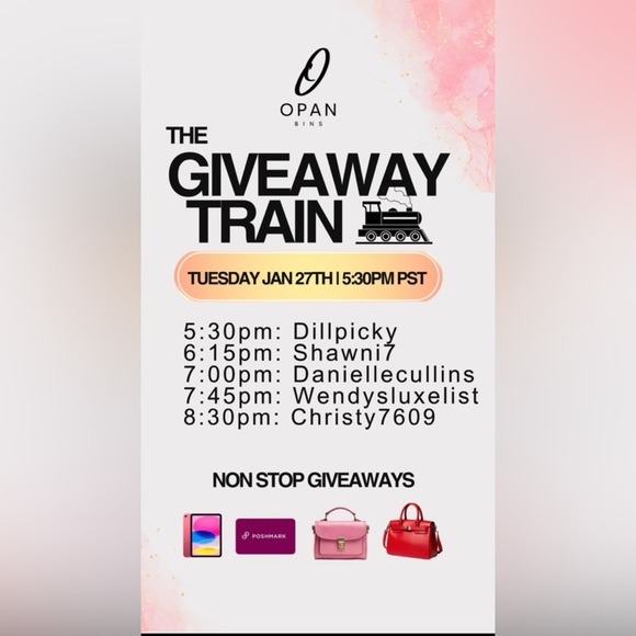 iPad/Designer Bag Givys - Opan Bins Giveaway Train - Picture 3 of 9